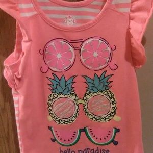 Bright orange "hello paradise" never wore no tags